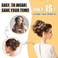 Hmd Tousled Updo Messy Bun Hair Piece Hair Extension Ponytail With Elastic Rubber Band Updo Extensions Hairpiece Synthetic Hair