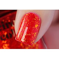 Cirque Colors Tutti Frutti Fire Red Jelly Iridescent Nail Polish Candy Coat Collection 037 Fl Oz 11 Ml Vegan Cruelt