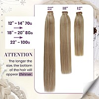 Laavoo Ponytail Hair Extensions Real Human Hair Gloden Brown Highlights Light Blonde Ponytail Extension Human Hair Clip In Ponyt