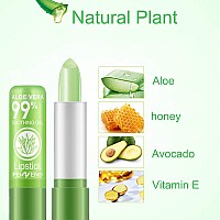 3 Pack Aloe Vera Lipstick Lemonsac Long Lasting Nutritious Lip Balm Lips Moisturizer Magic Temperature Color Changing Lip Gloss