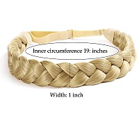 Toecwegr Braid Headband 3 Strands Synthetic Braided Hair Headbands Stretch Plaited Hair Headbands Hairpiece Fashion Girl Costume