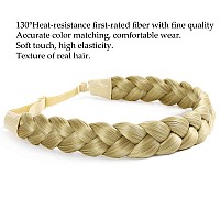 Toecwegr Braid Headband 3 Strands Synthetic Braided Hair Headbands Stretch Plaited Hair Headbands Hairpiece Fashion Girl Costume