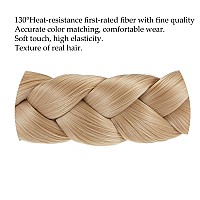 Toecwegr Braid Headband 3 Strands Synthetic Braided Hair Headbands Stretch Plaited Hair Headbands Hairpiece Fashion Girl Costume