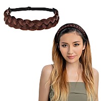 Toecwegr Braid Headband 3 Strands Synthetic Braided Hair Headbands Stretch Plaited Hair Headbands Hairpiece Fashion Girl Costume