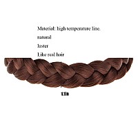 Toecwegr Braid Headband 3 Strands Synthetic Braided Hair Headbands Stretch Plaited Hair Headbands Hairpiece Fashion Girl Costume