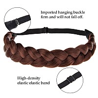 Toecwegr Braid Headband 3 Strands Synthetic Braided Hair Headbands Stretch Plaited Hair Headbands Hairpiece Fashion Girl Costume