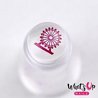 Whats Up Nails Mini Double Sided Clear Stamper Scraper For Stamped Nail Art Design