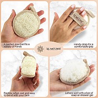 Premium Exfoliating Facial Loofah Scrubbers, Natural Face Exfoliator Pad Cleanser Sponges for Clean and Vibrant Facial Skin - 6 Count(1 Pack)