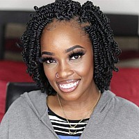 Toyotress Bob Spring Twist Hair 6 Inch 8 Packs Pretwisted Kids Crochet Hair Spring Twists Crochet Braids Synthetic Braiding