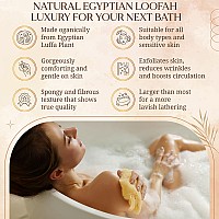 All Natural Loofah Sponge Pack Of 2 Real Egyptian Bath Shower Exfoliating Loofa Scrubber Sponges For Face Back Body Eco F