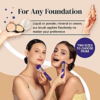 Foundation Brush Flat Top Kabuki By Keshima Premium Foundation Brush For Liquid Makeup Cream And Powder Buffing Blending