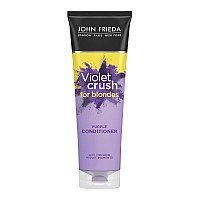 John Frieda Violet Crush Purple Conditioner, Conditioner for Brassy Blonde Hair, with Violet Pigments, 8.3 Ounce