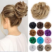 Benehair Hair Bun Hairpiece Scrunchy Updo Hair Pieces Fluffy Scrunchies Donut Hairpiece Synthetic Curly Wavy Messy Chignons With