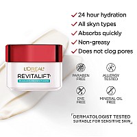 L'Oreal Paris Revitalift Anti Aging Face and Neck Cream, Smoothing and Firming Moisturizer for 24HR Hydration, Fragrance Free, 1.7 Oz