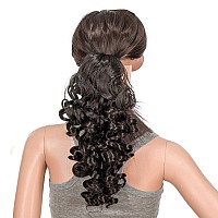 Swacc 12Inch Short Screw Curls Claw Clip Ponytail Extensions Synthetic Clip In Drawstring Curly Ponytail Hairpiece Jaw Clip Hai