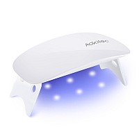 Aokitec UV LED Nail Lamp - UV Light for Nails Portable LED Nail Dryer for Curing All Kinds of UV Nail Gels Nail Glue Gel Nail Polish Small but High Efficient for Salon Use Home DIY, White