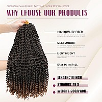 Dansama Passion Twist Hair Water Wave Braiding Hair For Butterfly Style Crochet Braids Bohemian Hair Extensions 18Inch Pack Of