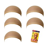 Red By Kiss Stocking Wig Cap 5 Pcs Dark Beige