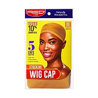 Red By Kiss Stocking Wig Cap 5 Pcs Dark Beige