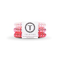 Teleties Spiral Hair Coils Ponytail Holder Hair Ties For Women Phone Cord Hair Ties Strong Grip No Rip Water Resistant