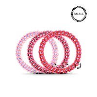 Teleties Spiral Hair Coils Ponytail Holder Hair Ties For Women Phone Cord Hair Ties Strong Grip No Rip Water Resistant