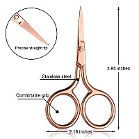 3 Pack Small Nose Scissors Facial Hair Scissors Mini Beauty Scissors Stainless Steel Trimming Pointed Scissor For Grooming Eyebr