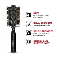 Cortex Professional 100 Boar Bristle Round Hair Brush For Women And Men For All Hair Types Natural And Soft Hair Brush Bla