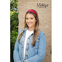 Motique Accessories Girls 2 Inch Satin Headband Red