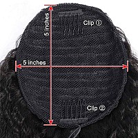 Drawstring Ponytail Extension Human Hair Afro Kinky Straight Ponytail For Black Women Yaki Human Hair Natural Black Color Brazil