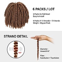 12 Inch 6 Pack Authentic Jumbo Senegalese Twist Crochet Braid Hair Havana Twist Crochet Braids Hair Mambo Twist Braiding Hair