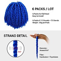 12 Inch 6 Pack Authentic Jumbo Senegalese Twist Crochet Braid Hair Havana Twist Crochet Braids Hair Mambo Twist Braiding Hair