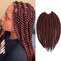 12 Inch 6 Pack Authentic Jumbo Senegalese Twist Crochet Braid Hair Havana Twist Crochet Braids Hair Mambo Twist Braiding Hair