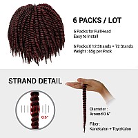 12 Inch 6 Pack Authentic Jumbo Senegalese Twist Crochet Braid Hair Havana Twist Crochet Braids Hair Mambo Twist Braiding Hair