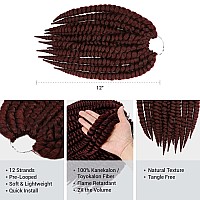 12 Inch 6 Pack Authentic Jumbo Senegalese Twist Crochet Braid Hair Havana Twist Crochet Braids Hair Mambo Twist Braiding Hair