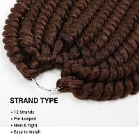 12 Inch 6 Pack Authentic Jumbo Senegalese Twist Crochet Braid Hair Havana Twist Crochet Braids Hair Mambo Twist Braiding Hair