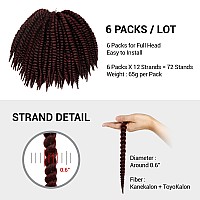 12 Inch 6 Pack Authentic Jumbo Senegalese Twist Crochet Braid Hair Havana Twist Crochet Braids Hair Mambo Twist Braiding Hair