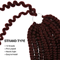 12 Inch 6 Pack Authentic Jumbo Senegalese Twist Crochet Braid Hair Havana Twist Crochet Braids Hair Mambo Twist Braiding Hair