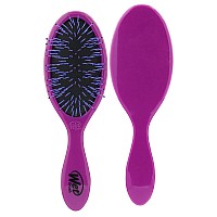 Wet Brush Thick Hair Detangling Brush Purple Ultrasoft Intelliflex Bristles Glide Through Tangles With Ease Painfree Deta