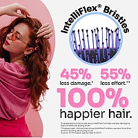 Wet Brush Thick Hair Detangling Brush Purple Ultrasoft Intelliflex Bristles Glide Through Tangles With Ease Painfree Deta