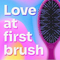 Wet Brush Thick Hair Detangling Brush Purple Ultrasoft Intelliflex Bristles Glide Through Tangles With Ease Painfree Deta