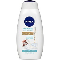 Nivea Coconut And Almond Milk Pampering Body Wash Moisturizing Body Wash With Nourishing Serum Plantderived Oils Essential S