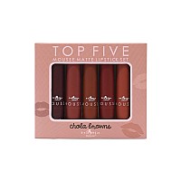 Italia Deluxe Top Five Mousse Matte Lipstick Set Chola Browns