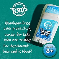 Toms Of Maine Aluminumfree Wicked Cool Natural Deodorant For Kids Freestyle 16 Oz 3Pack Packaging May Vary