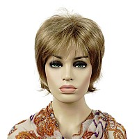 Lydell Short Layered Shaggy Full Synthetic Wigs 15H613 Blonde Mix