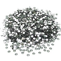 Honbay 1440PCS 5mm ss20 Sparkly Round Flatback Rhinestones Crystals, Non-Self-Adhesive (Gray)