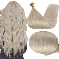 Full Shine U Tip Human Hair Extensions Platinum Blonde Color 60 Blonde U Tip Fusion Hair Extensions Prebonded Human Hair Extenti