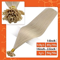 Full Shine U Tip Human Hair Extensions Platinum Blonde Color 60 Blonde U Tip Fusion Hair Extensions Prebonded Human Hair Extenti