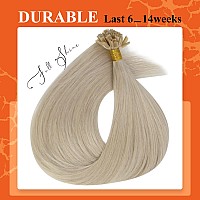 Full Shine U Tip Human Hair Extensions Platinum Blonde Color 60 Blonde U Tip Fusion Hair Extensions Prebonded Human Hair Extenti