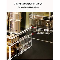 MOOCHI Professional Large Cosmetic Makeup Organizer Dust Water Proof Cosmetics Storage Display Case with Drawers