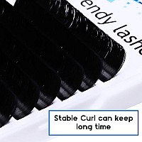 Easy Fan Lash Extensions C/D Curl Self Fanning Eyelash Extensions 3D-10D Volume Lash Extensions 0.07mm Optinal 11-20mm Length Eyelash Volume Extensions (0.07-C, 13mm)